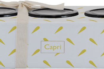 Idea regalo Capri con tre vasetti di specialità tipiche calabresi